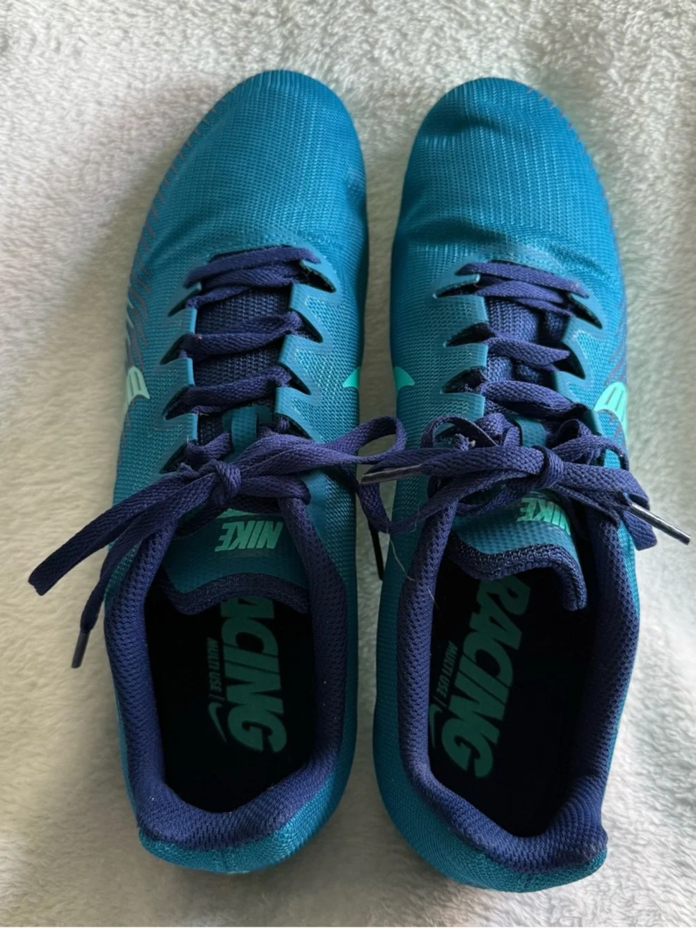 Nike Men’s‎ Teal and Navy Track No Spikes 12 AH1020-300